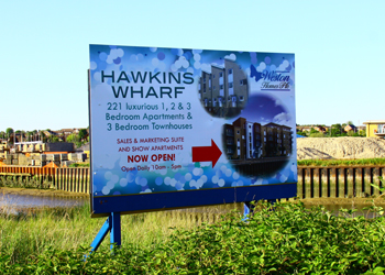 Full colour construction site signage