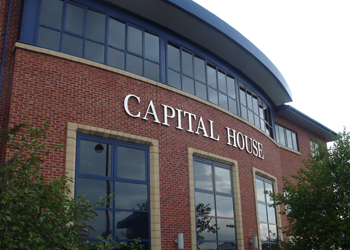 Large built up stainless steel letters