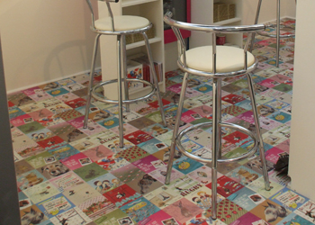 Digital print of cushio flooring